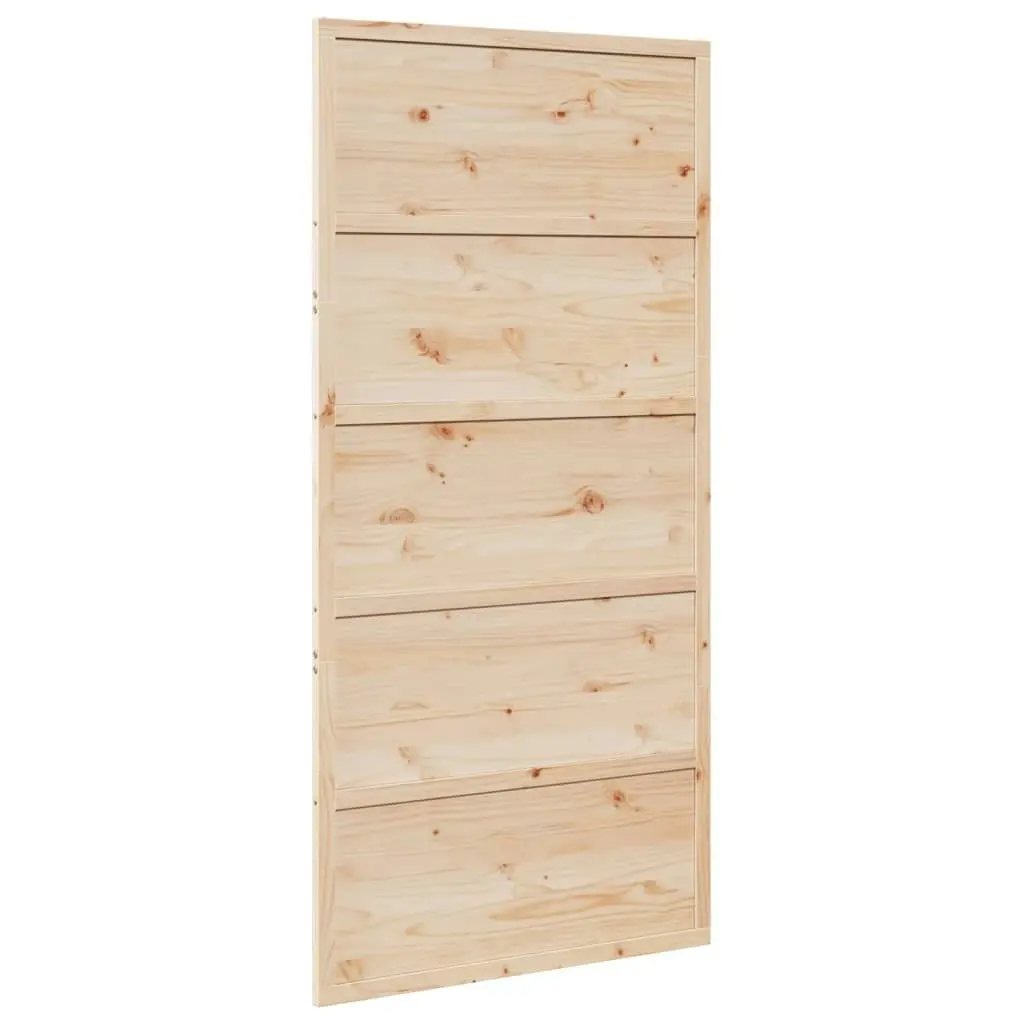 Barn Door 100x208 cm Solid Wood Pine 850629