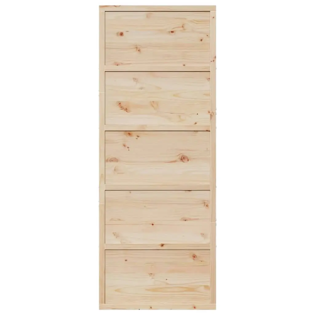 Barn Door 80x208 cm Solid Wood Pine 850635