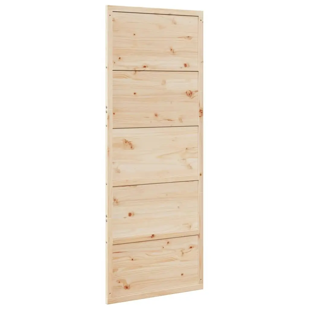 Barn Door 80x208 cm Solid Wood Pine 850635