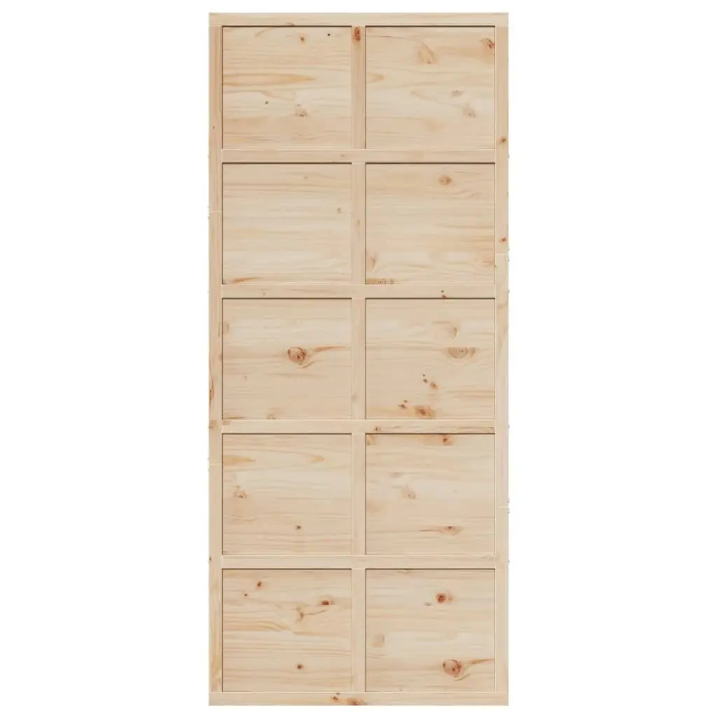 Barn Door 90x208 cm Solid Wood Pine 850641