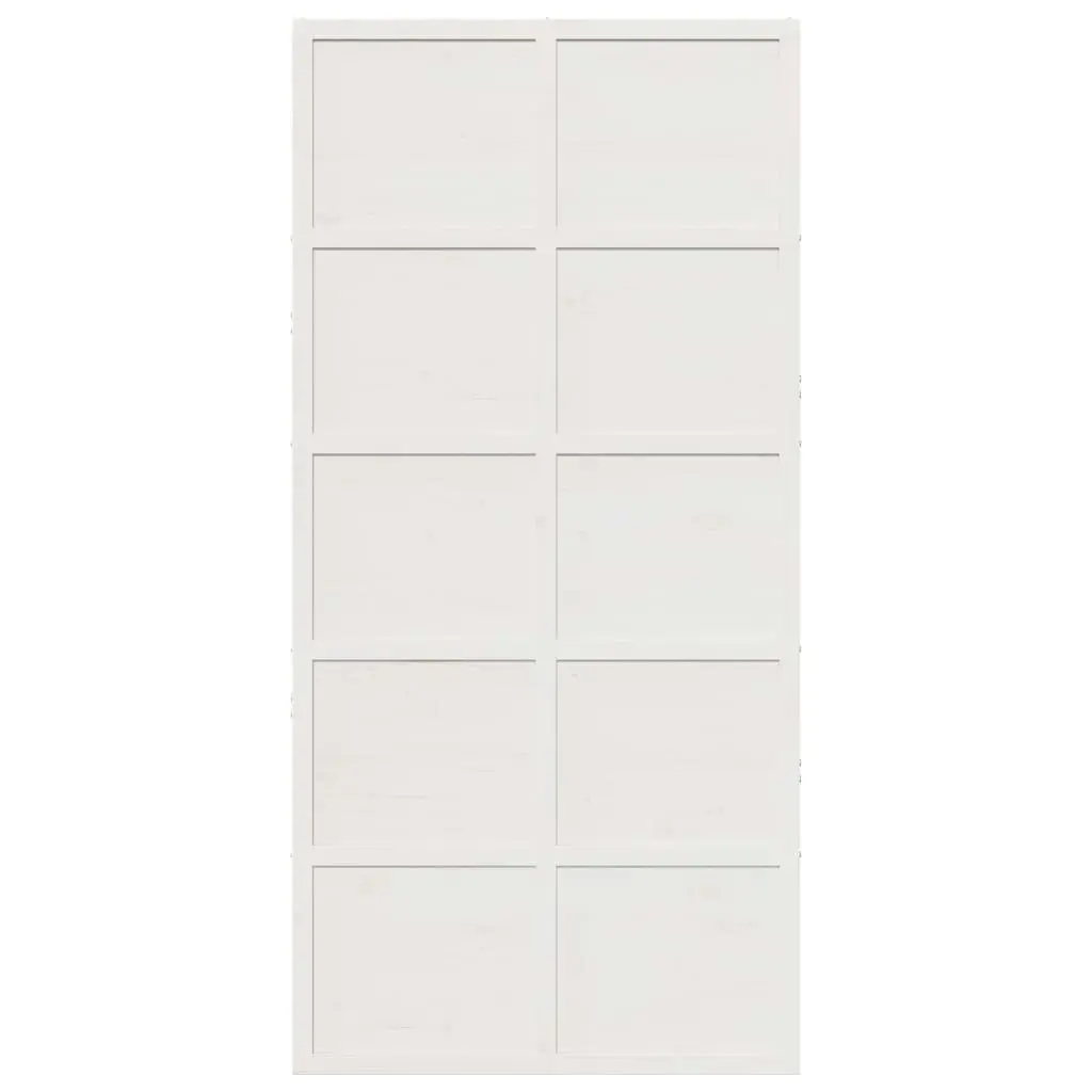 Barn Door White 100x208 cm Solid Wood Pine 850639