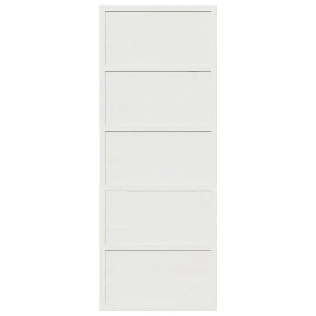 Barn Door White 80x208 cm Solid Wood Pine 850636