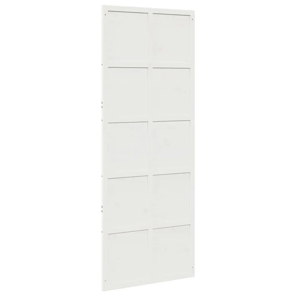 Barn Door White 80x208 cm Solid Wood Pine 850645