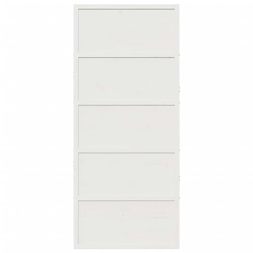 Barn Door White 90x208 cm Solid Wood Pine 850633