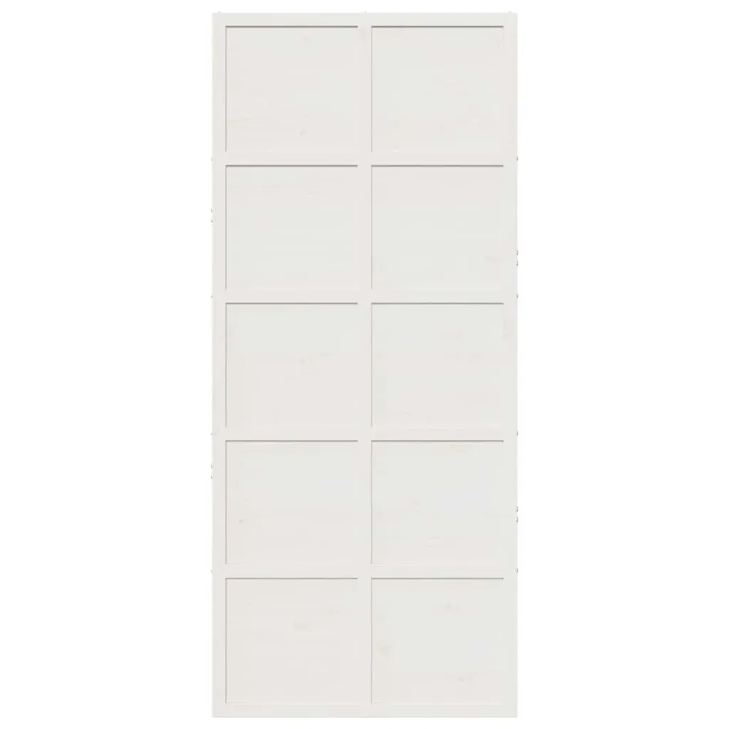 Barn Door White 90x208 cm Solid Wood Pine 850642