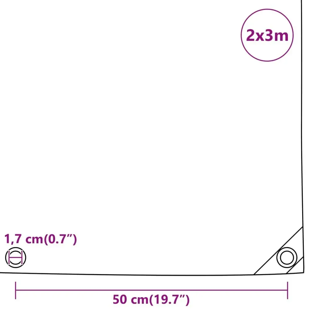 Tarpaulin Anthracite 2x3 m 650 g/m?? 156082