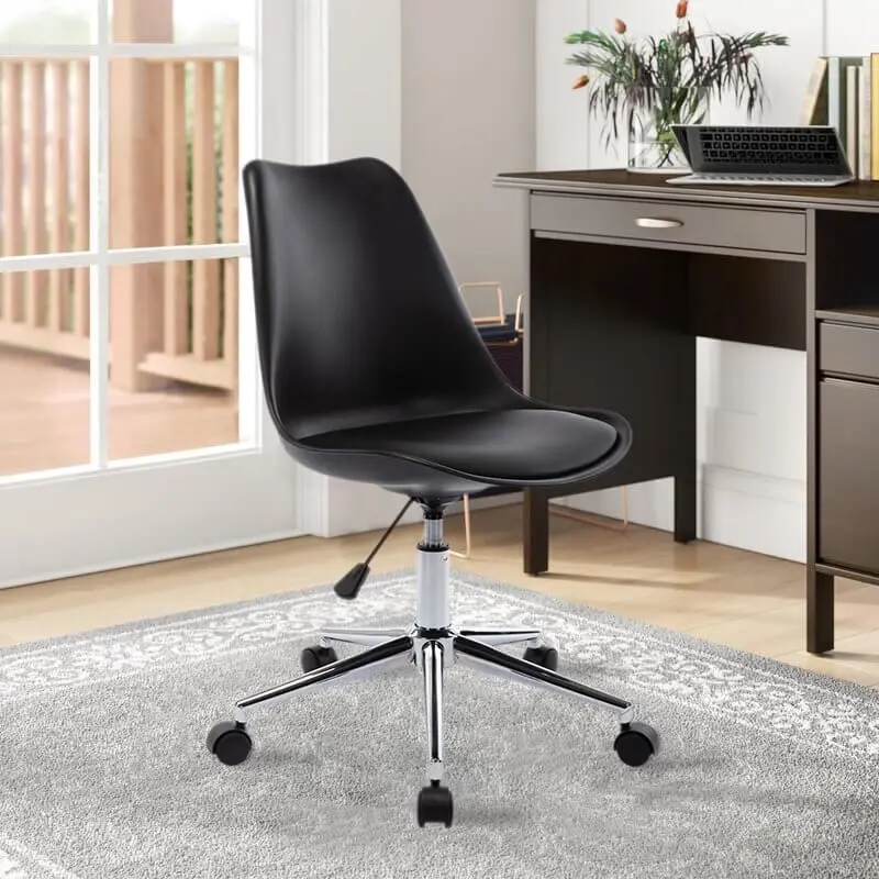 Chotto - Ando Office Desk Chair with Vegan Leather Seat - Black