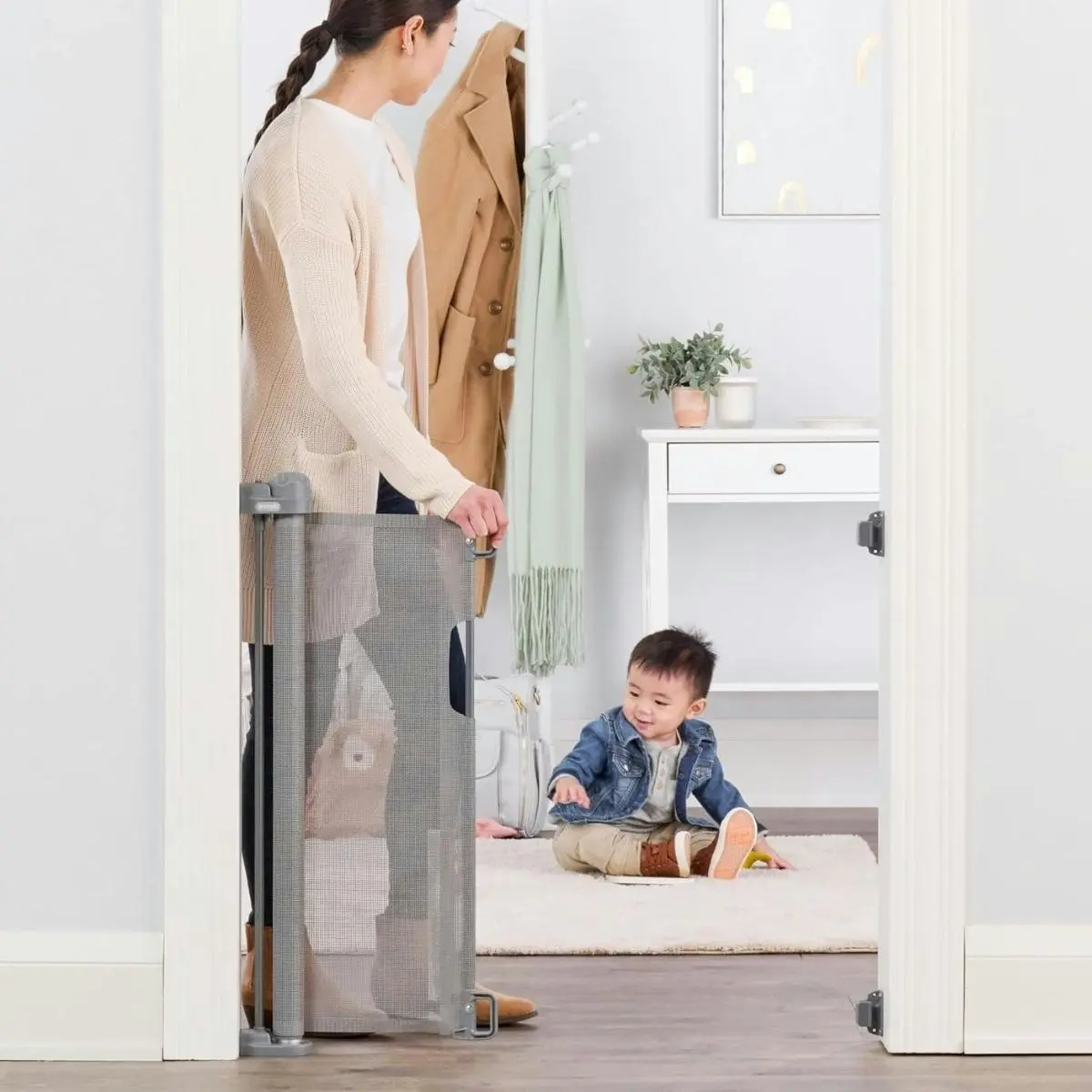 Toddly GuardMate Retractable Baby Safety Gate Extra Wide & Safe for Babies and Pets