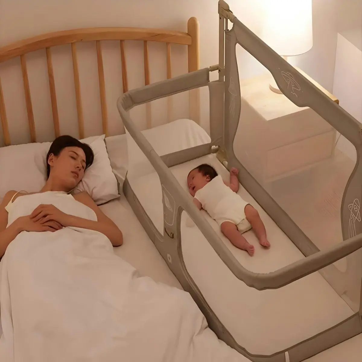 Toddly NightNest Bedside Sleep Alternative & Extendable Baby Bed Rails