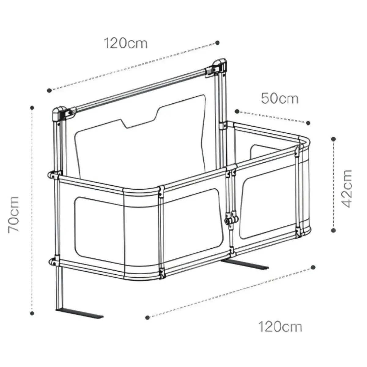 Toddly NightNest Bedside Sleep Alternative & Extendable Baby Bed Rails