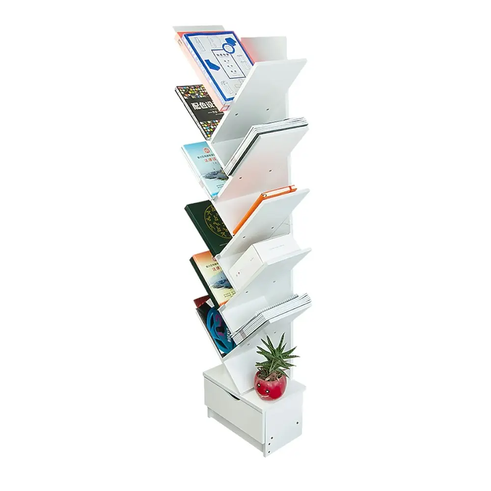 Tree Bookshelf Bookcase Organizer 12-Tier Multipurpose Shelf Display Racks