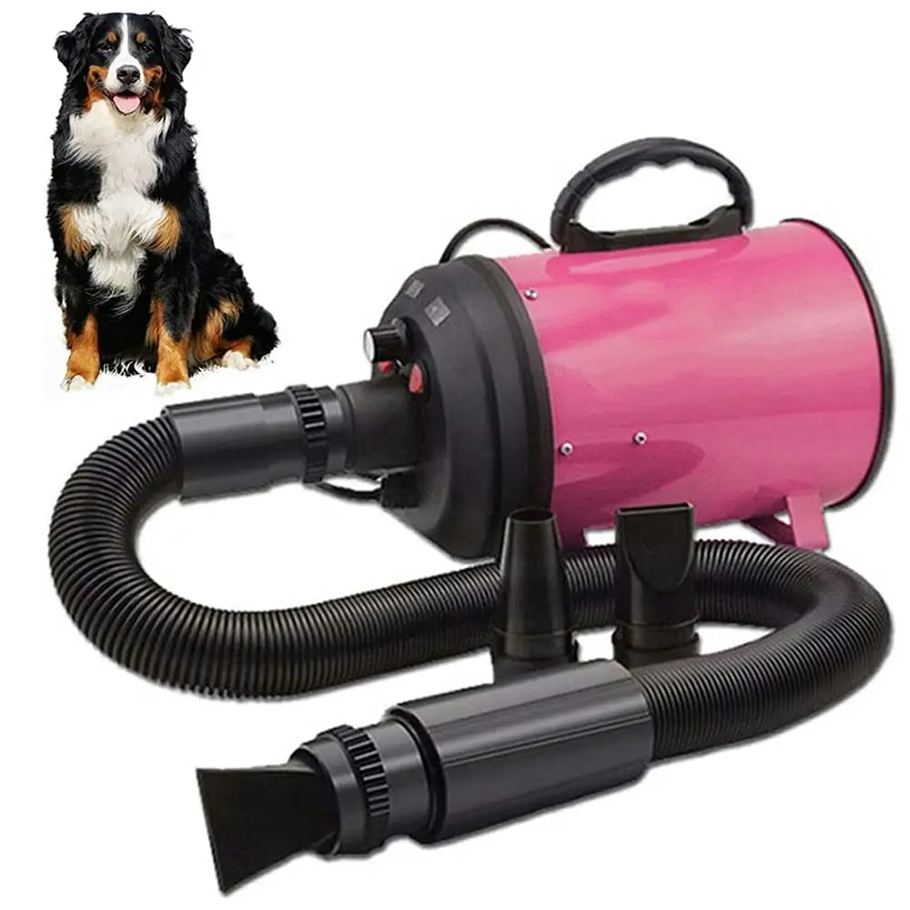 2800W Dog Dryer High Velocity Pet Blow Adjustable Speed 4 Nozzles - One Size