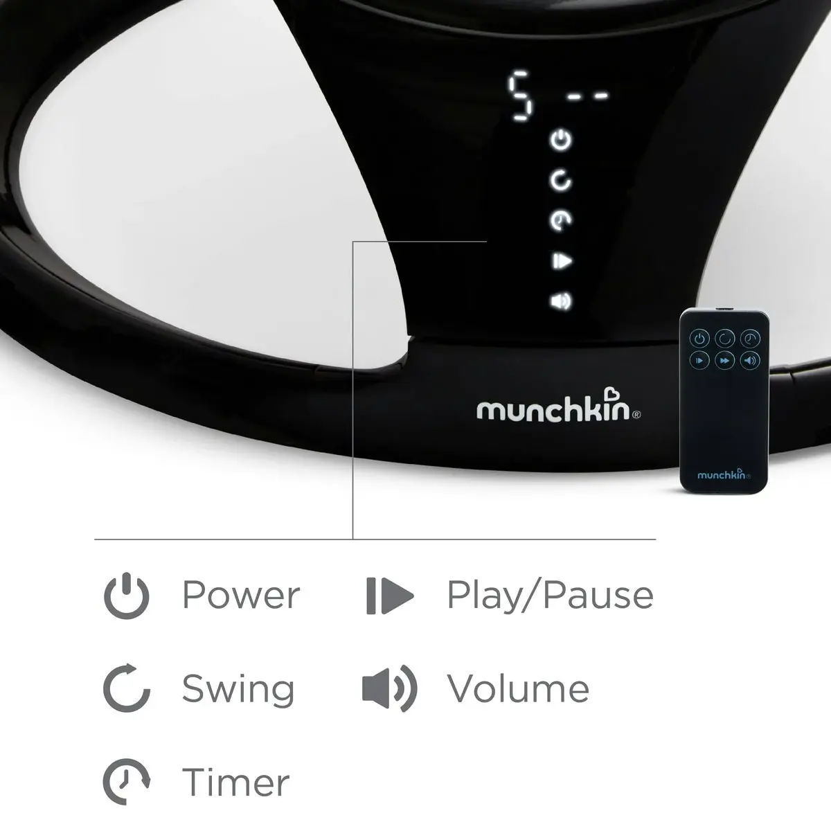 Munchkin Limited Edition Black Swing With Bluetooth