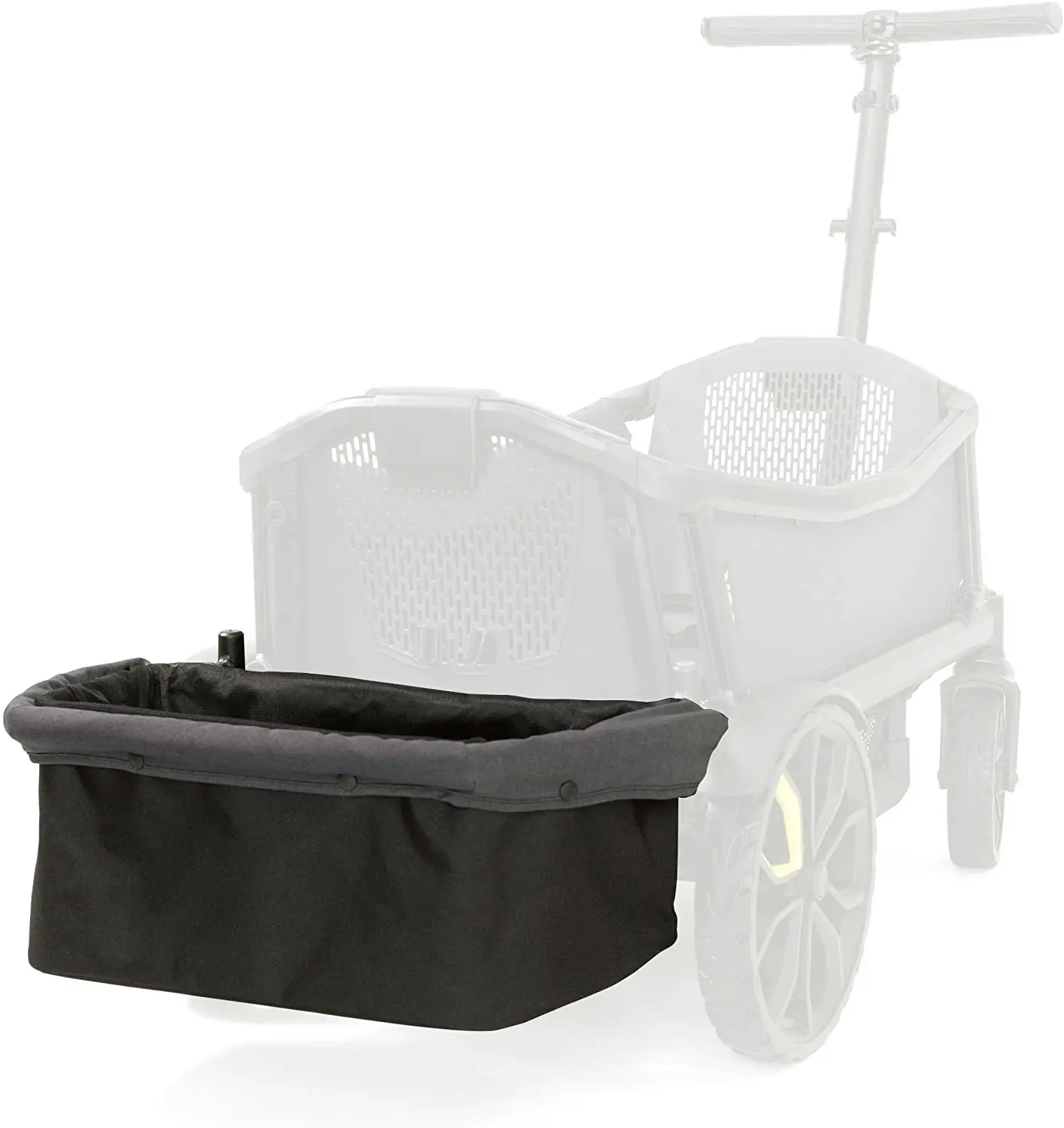 Veer Removable And Washable Fabric Foldable Rear Storage Basket With Zipper Mesh Top