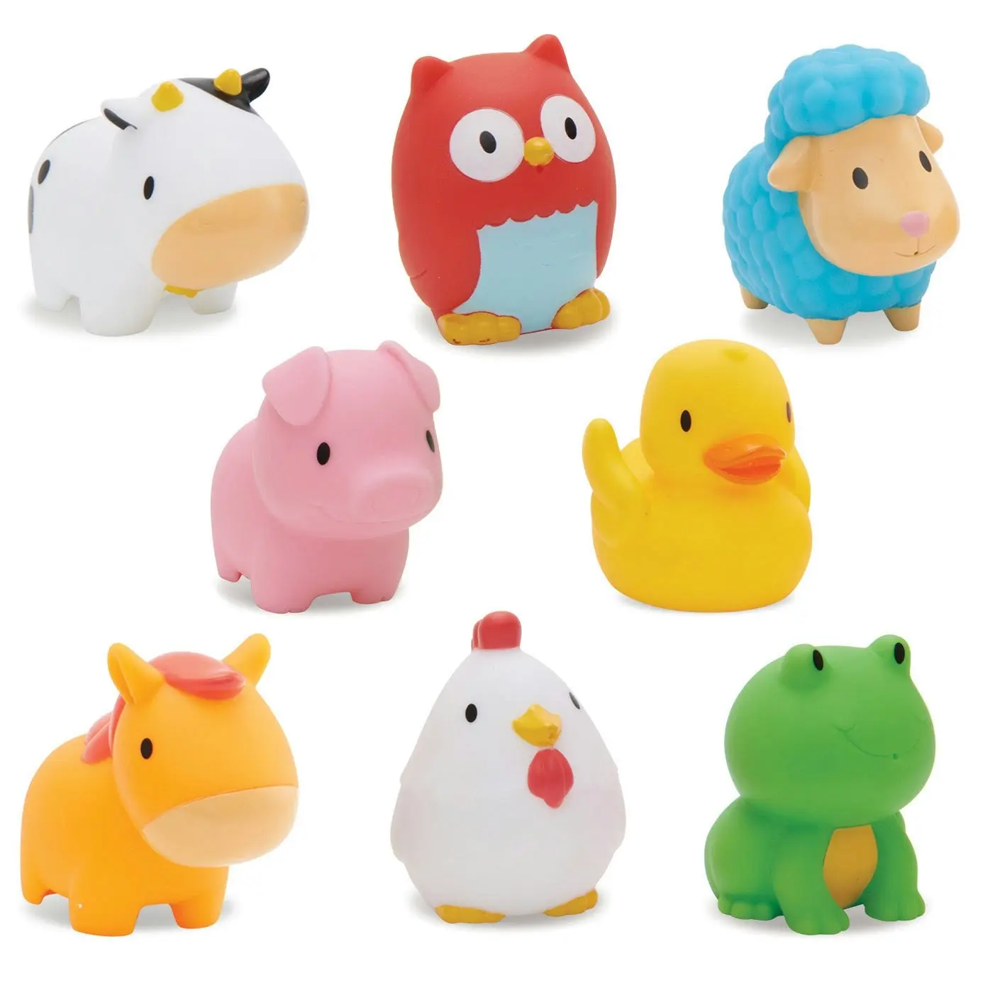 Munchkin Farm Bath Squirting And Floating Barnyard Animal Baby Toy 8Pk gifting