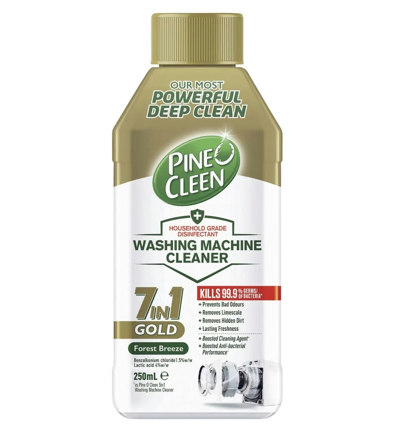 3 Pack Pine O Cleen Gold Washing Machine Cleaner 250ml