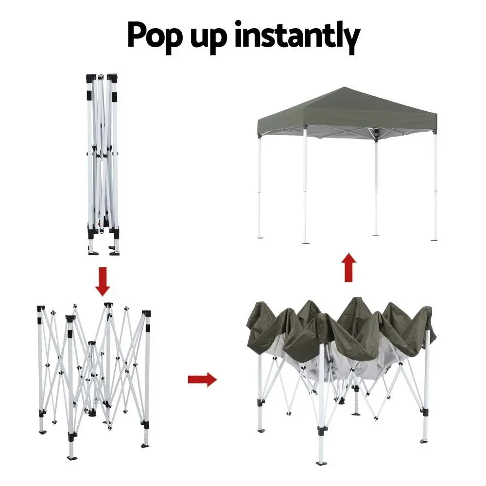 Instahut Gazebo 2x2m Outdoor Patio Garden Marquee Shade Grey