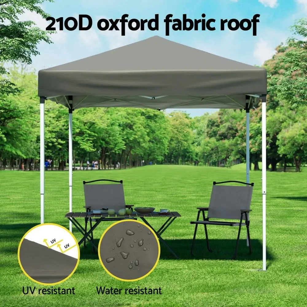 Instahut Gazebo 2x2m Outdoor Patio Garden Marquee Shade w/ Base Pods Grey