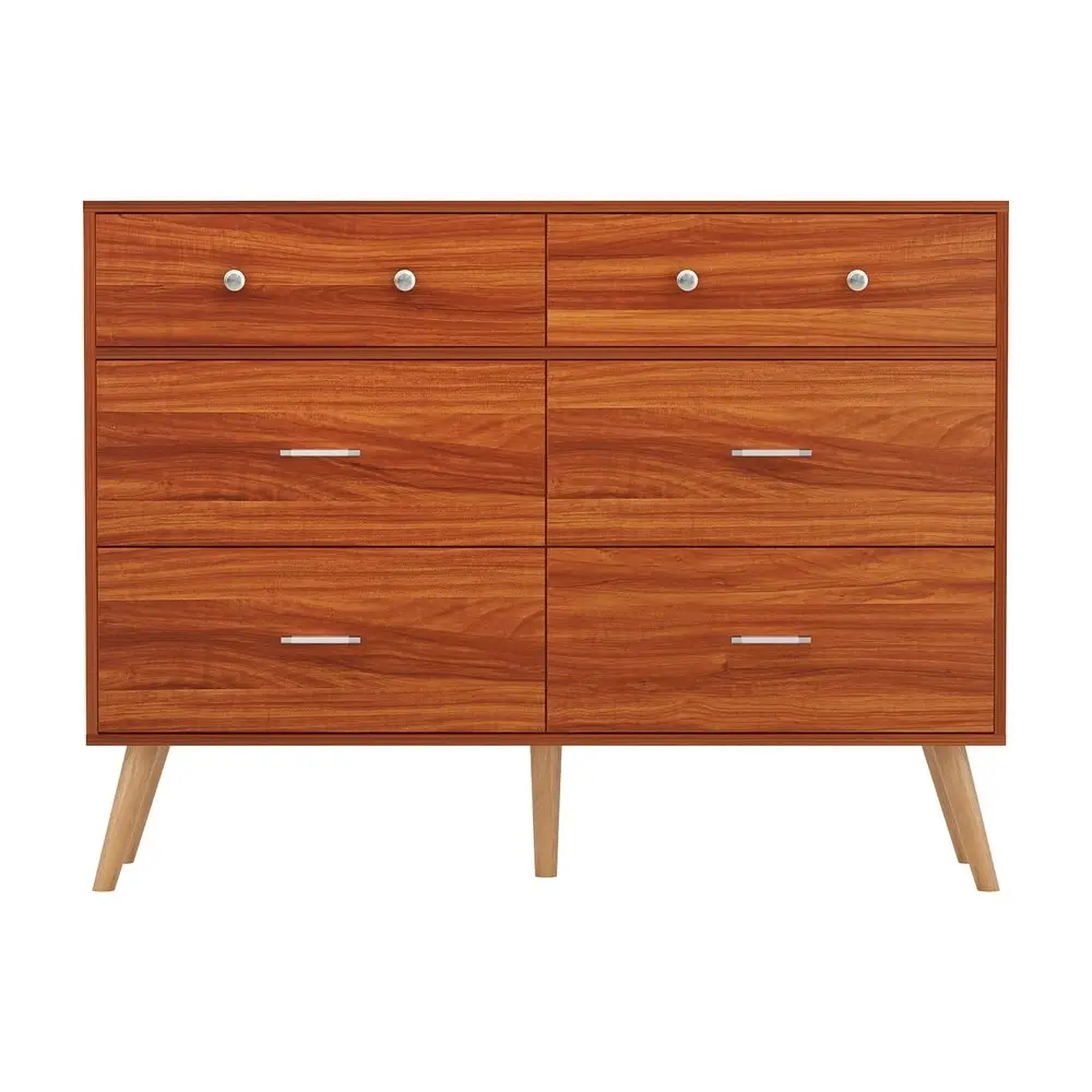 Artiss 6 Chest of Drawers Storage Cabinet Walnut