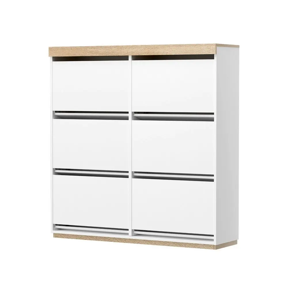 Artiss Shoe Rack Cabinet 3-Tier 45 Pairs White