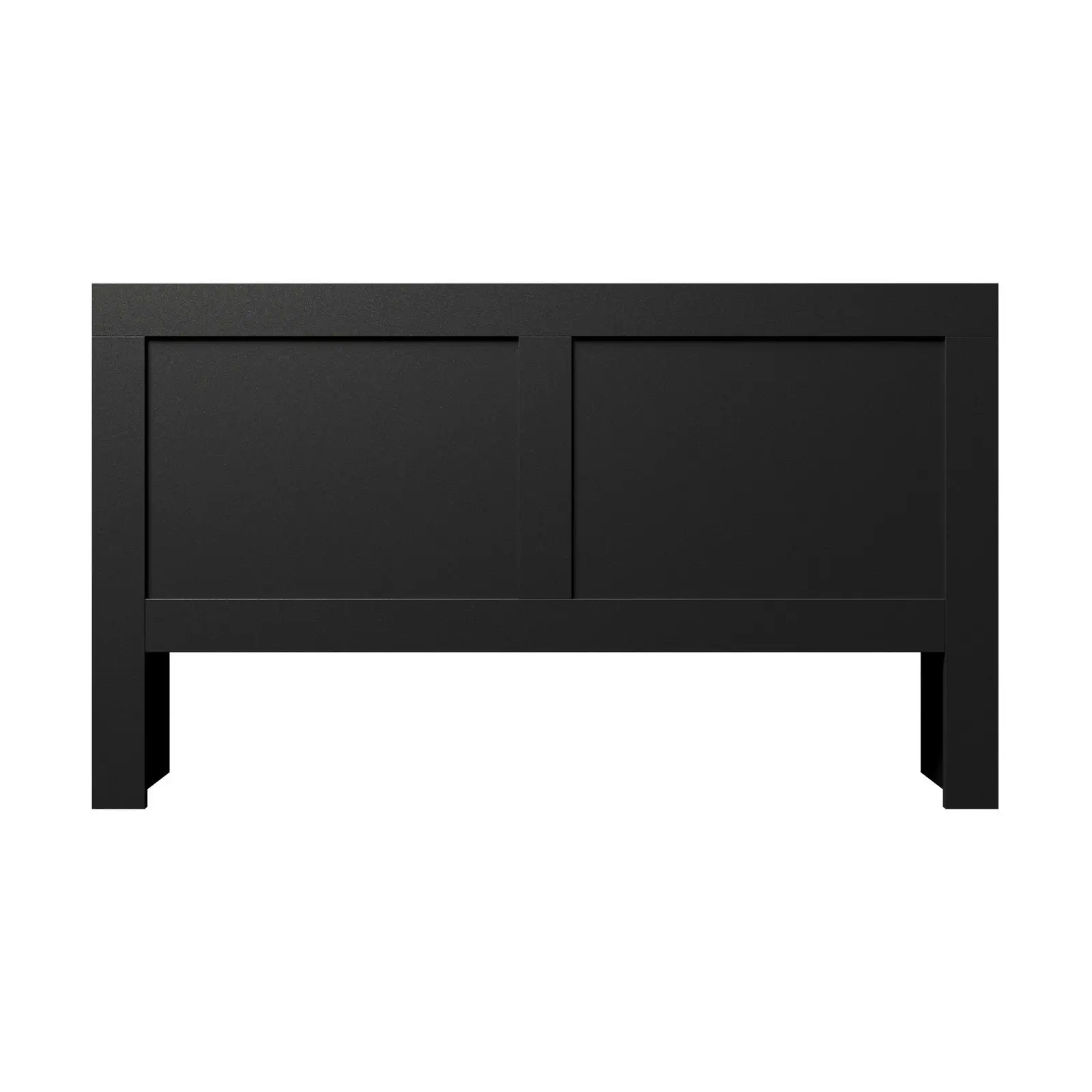 Oikiture Headboard Bed Head King Size Bedhead with Storage Shelves Black