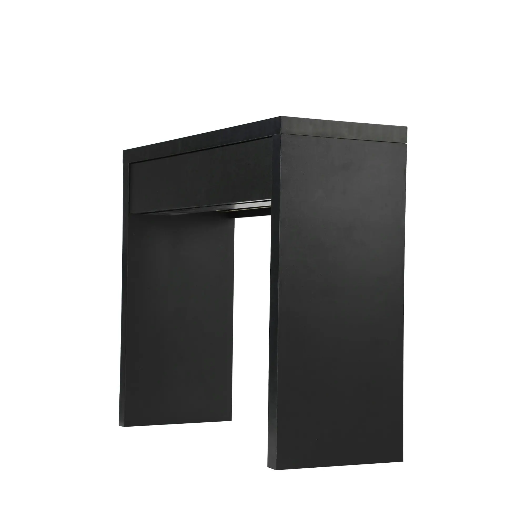 Oikiture Console Table Wood with Drawer Black