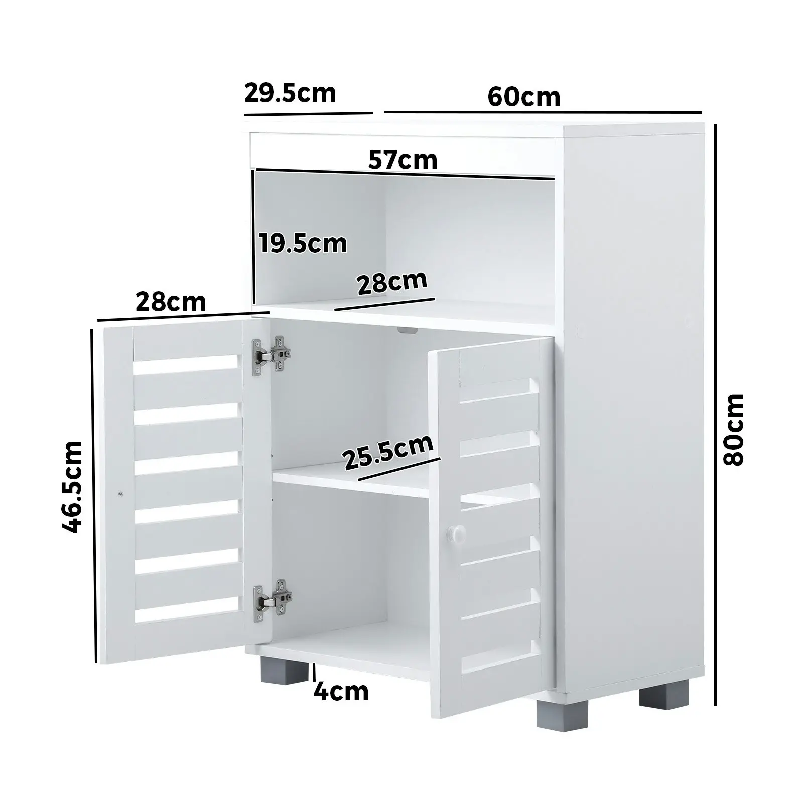 Oikiture Shoe Rack Shoes Storage Cabinet Organiser Shelf 2 Doors White Set of 2