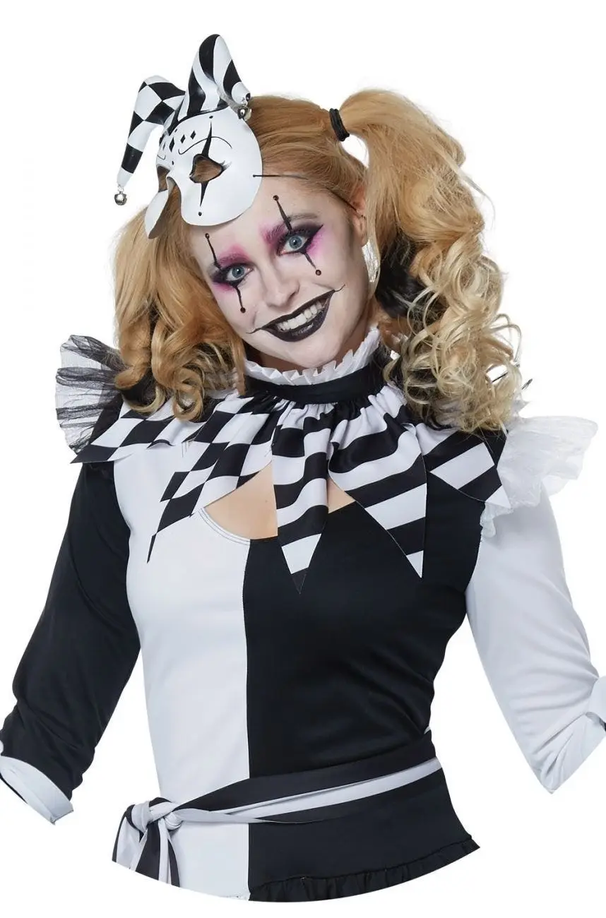 Crazy Jester Halloween Womens Costume