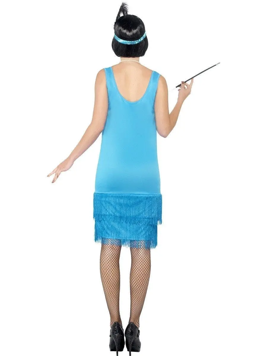 Flirty Flapper Blue 1920s Womens Costume