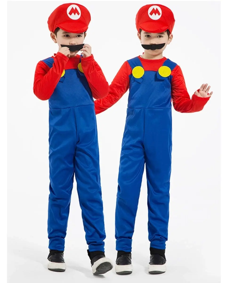 Plumber Mario Luigi Child Costume