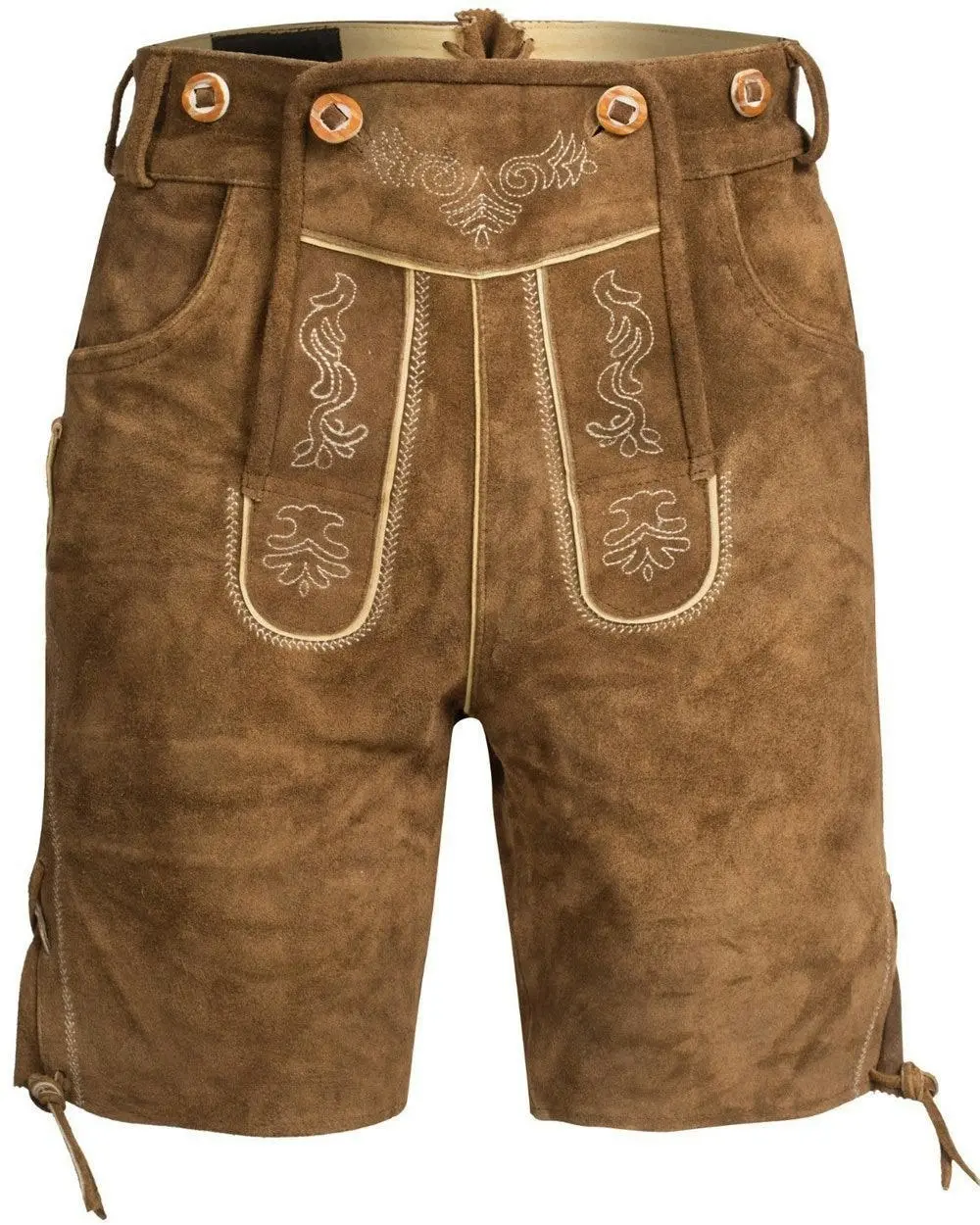 Brown Green Shirt Lederhosen Oktoberfest Mens Costume