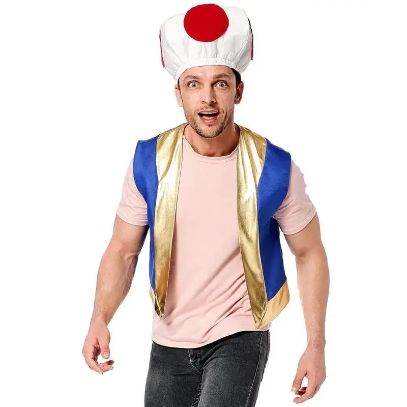 Mushroom Toad Mens Costume Kit