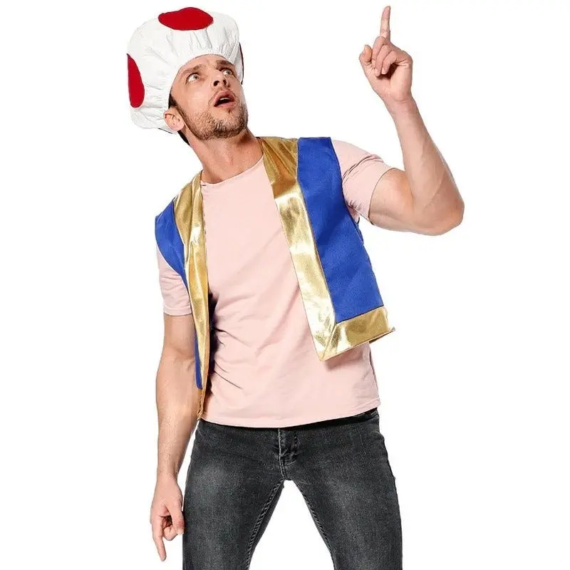 Mushroom Toad Mens Costume Kit