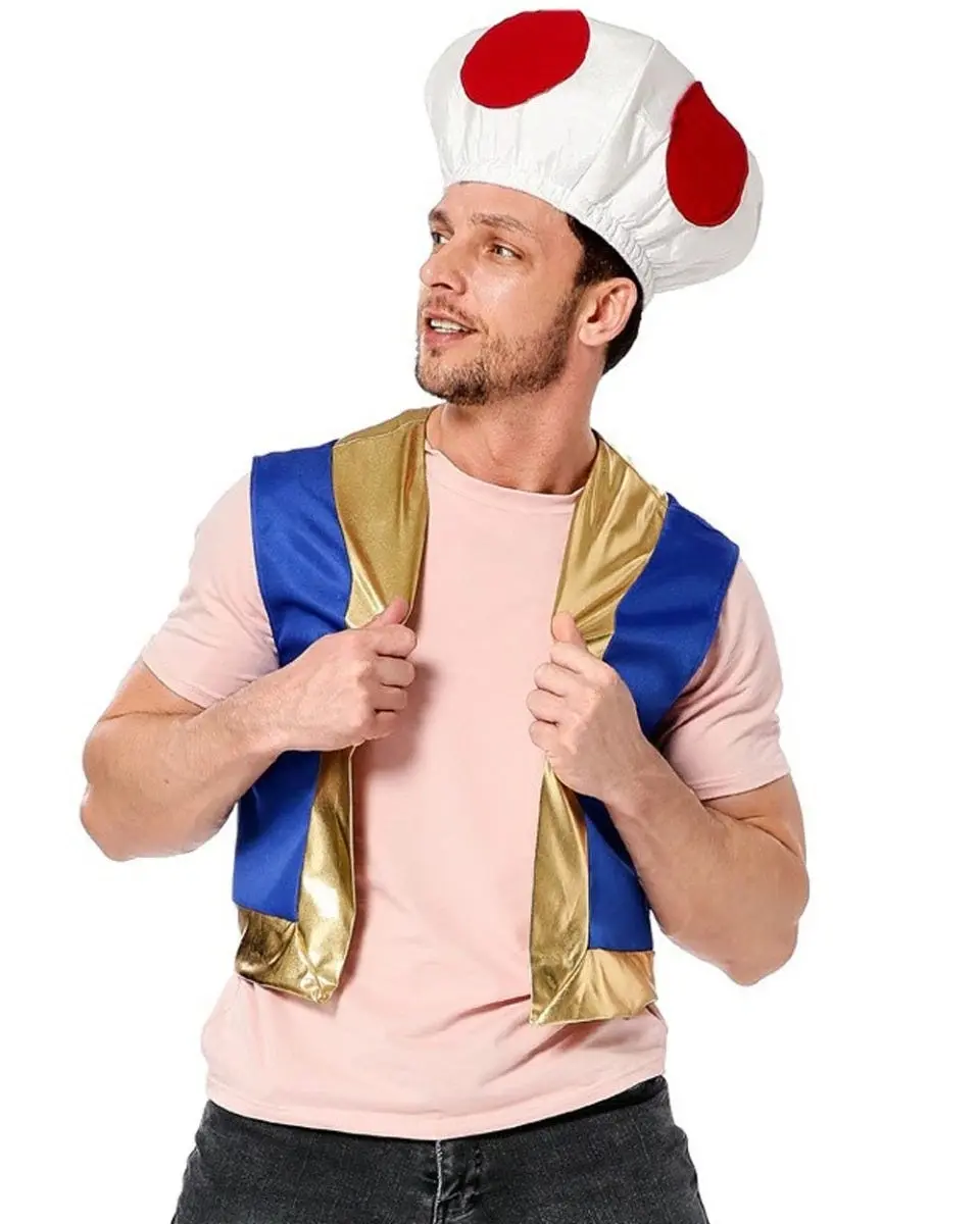 Mushroom Toad Mens Costume Kit