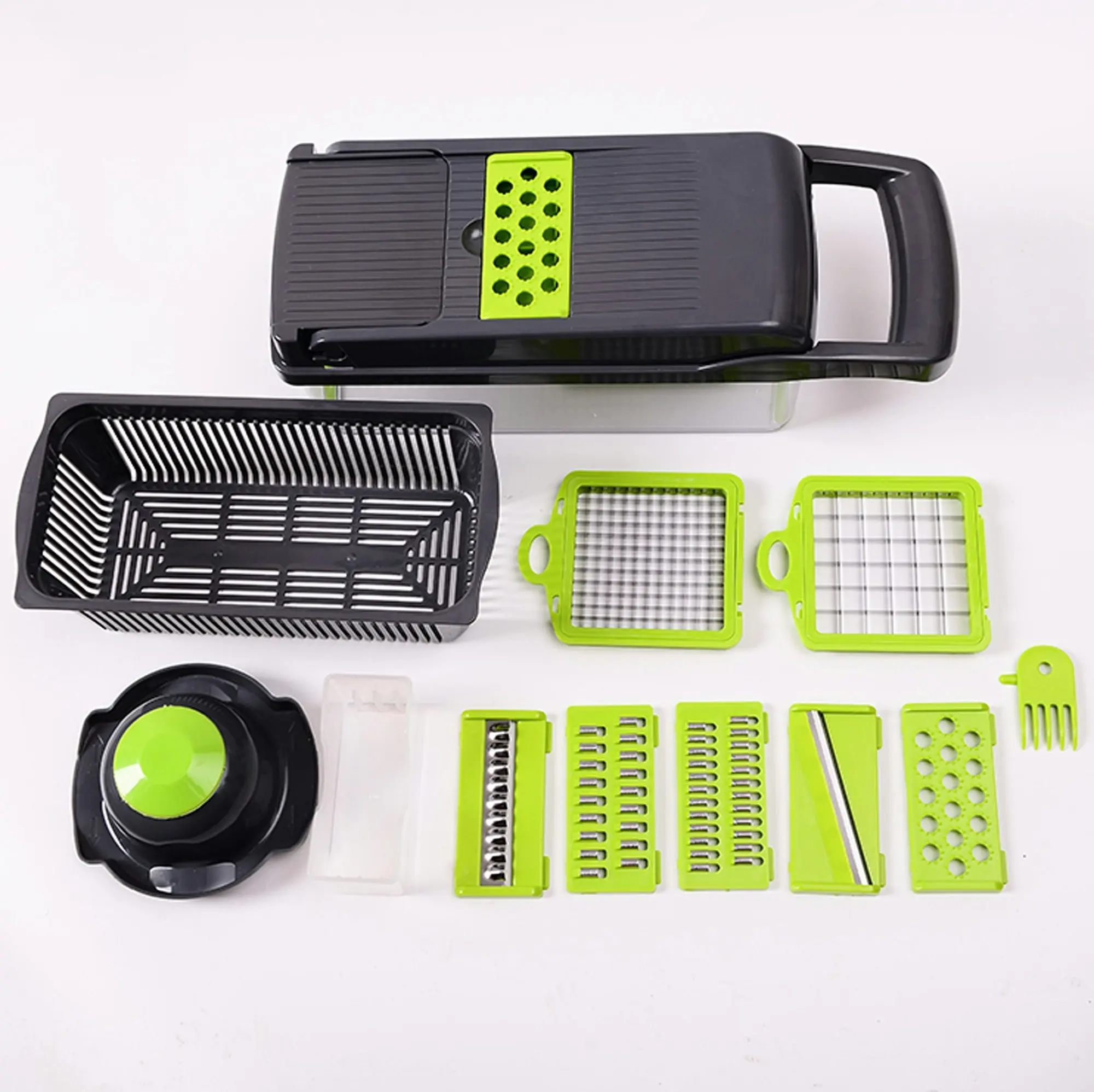 Todo Multifunction Food Chopper Cutter Shredder Strainer Grater Kitchen Tool Basket 12pcs Set