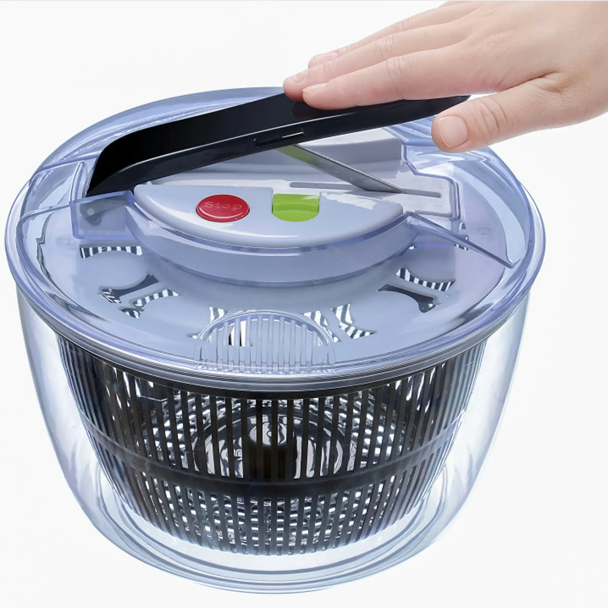 Todo Salad Spinner Vegetable Dryer Hand Lever Drainer Strainer Spinning Basket 5L Bowl Kitchen Tool