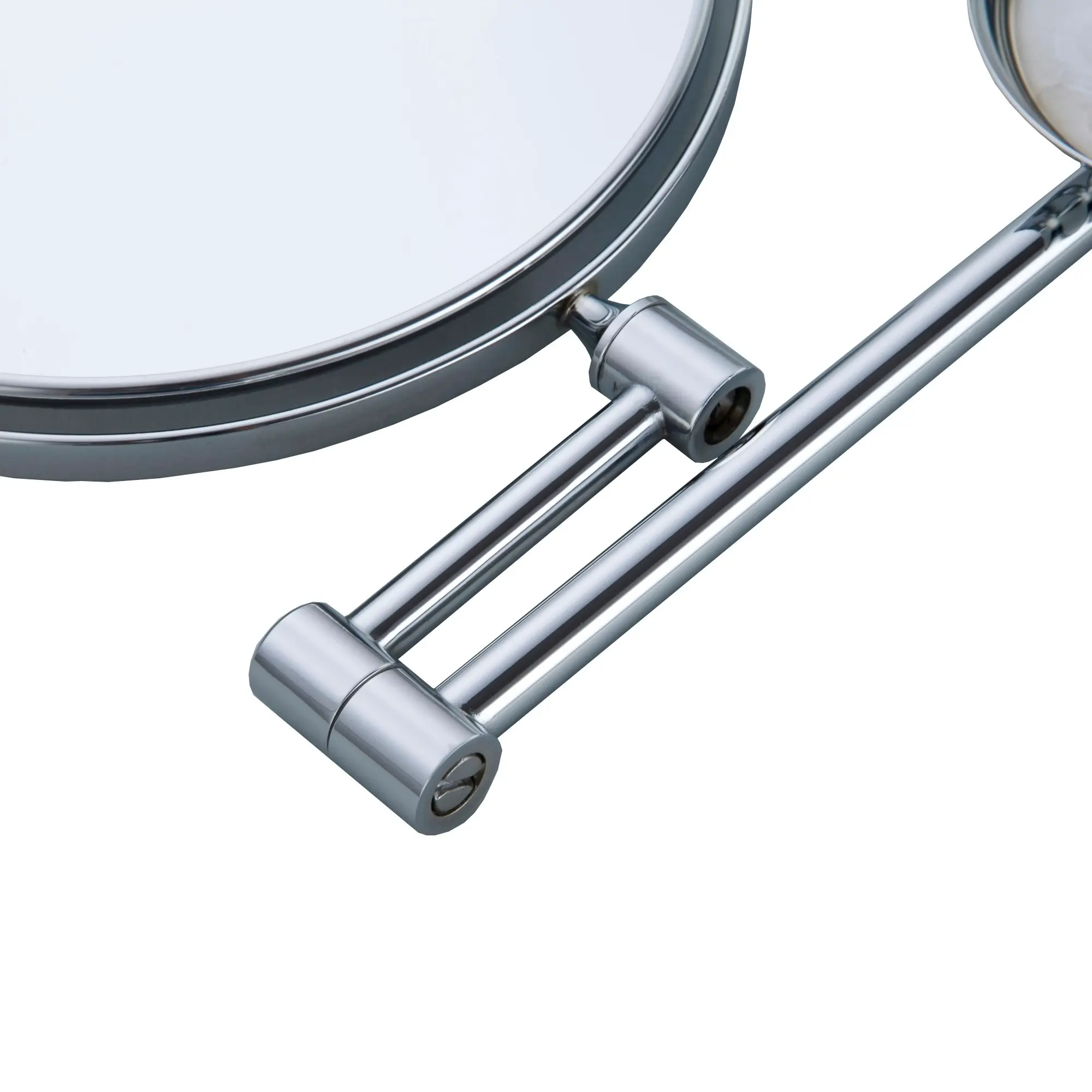 8" Wall Mounted Make Up Mirror 1x/3x Magnification Stainless Steel Retractable Arm Bathroom Mirror