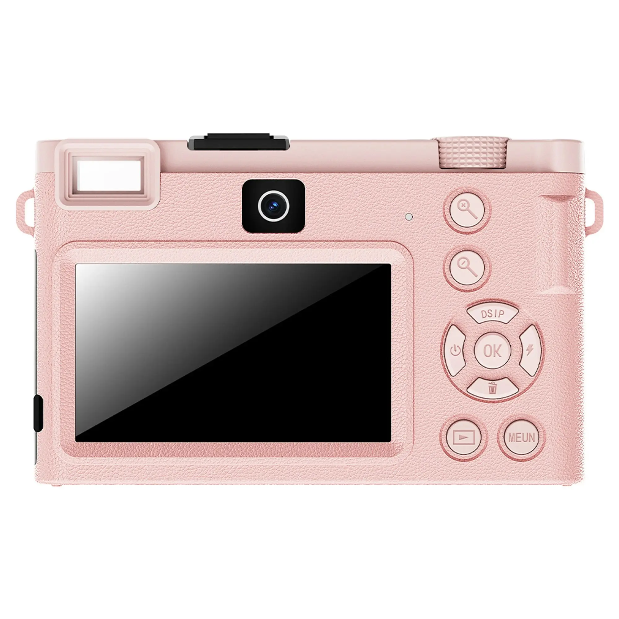 64MP UHD 5K Digital Camera 18x Zoom Dual Lens 3" IPS Display WiFi APP Control - Pink