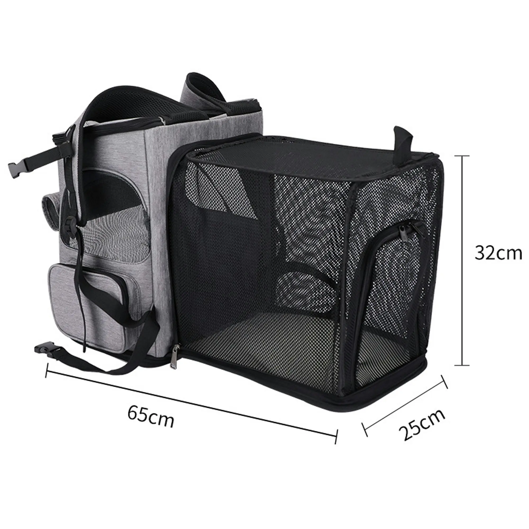 Todo Pet Backpack Carrier Expandable Dog Cat Travel Outdoor Hiking Bag Walker Carrier