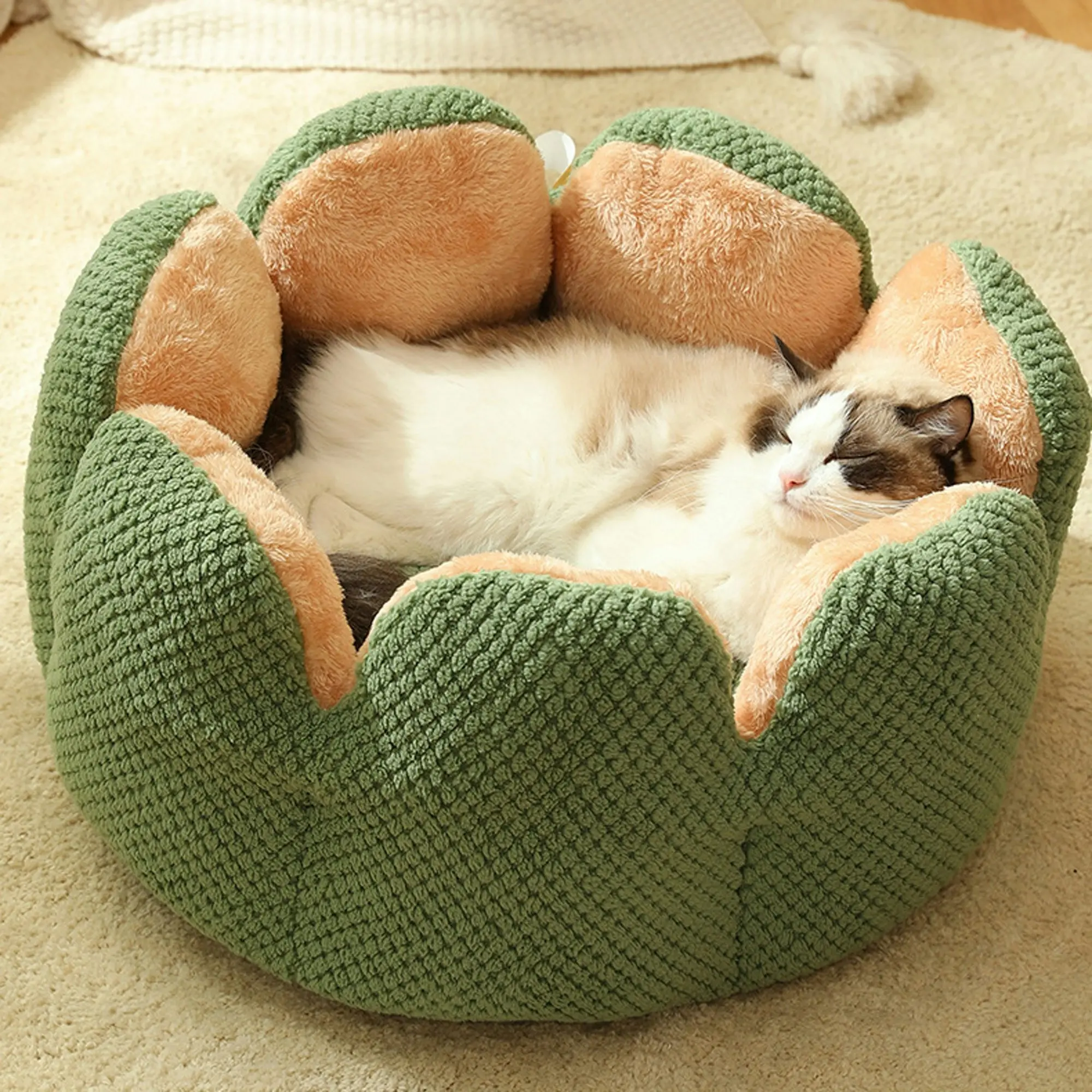 Todo Pet Nesting Bed Cushion 60cm Diameter Soft Warm Dog Cat Sleeping Bed