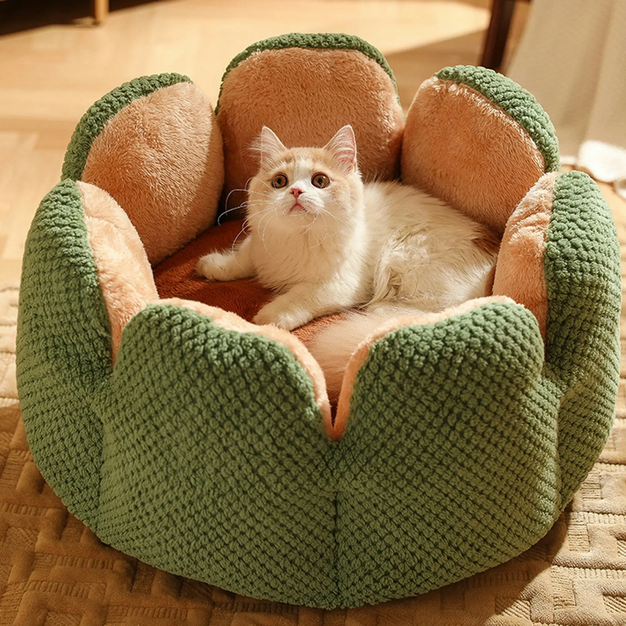 Todo Pet Nesting Bed Cushion 60cm Diameter Soft Warm Dog Cat Sleeping Bed