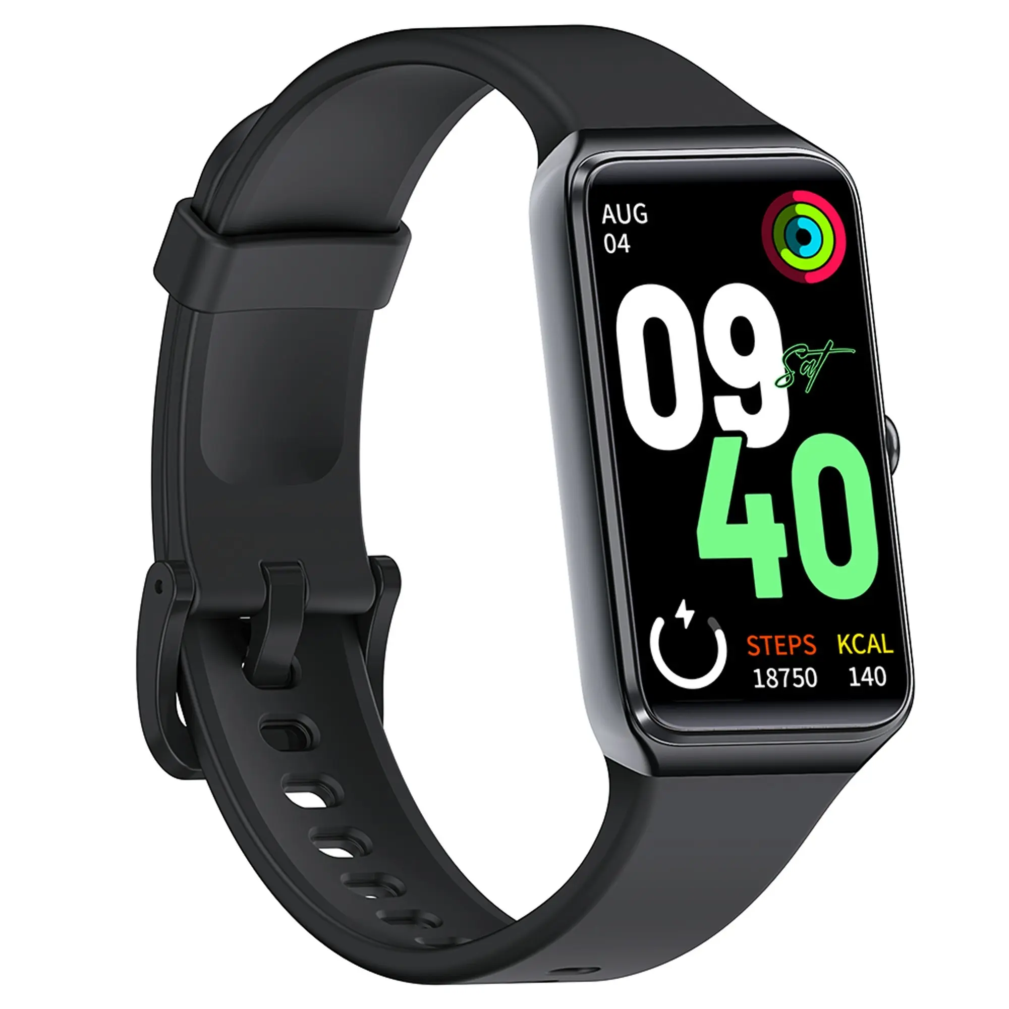 Todo Fitness Tracker Smart Watch BT 5.0 1.47" Display Thermometer BPM Monitor - Black