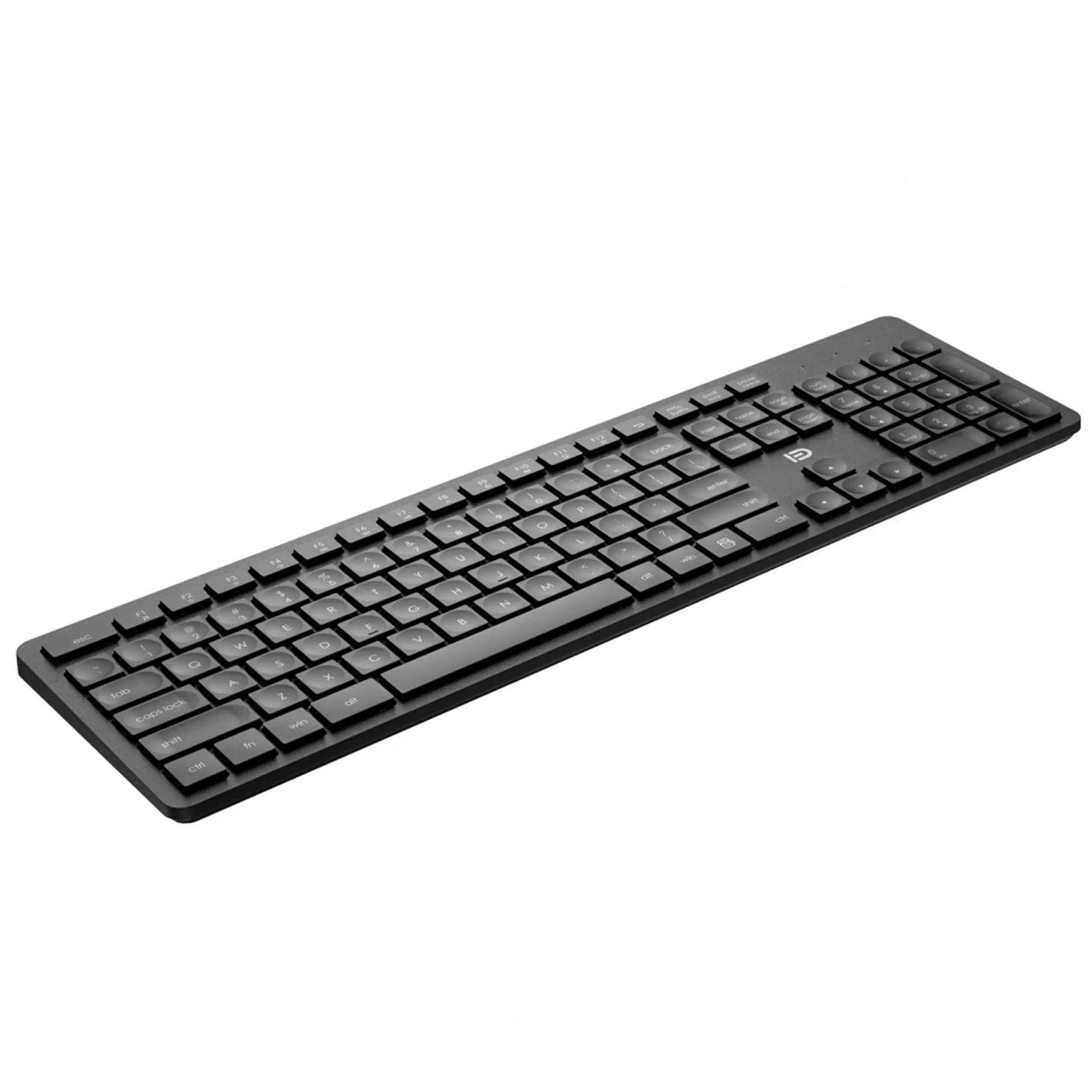 2.4Ghz Wireless Keyboard Mac Windows 106 Key Concave Keycap - Black