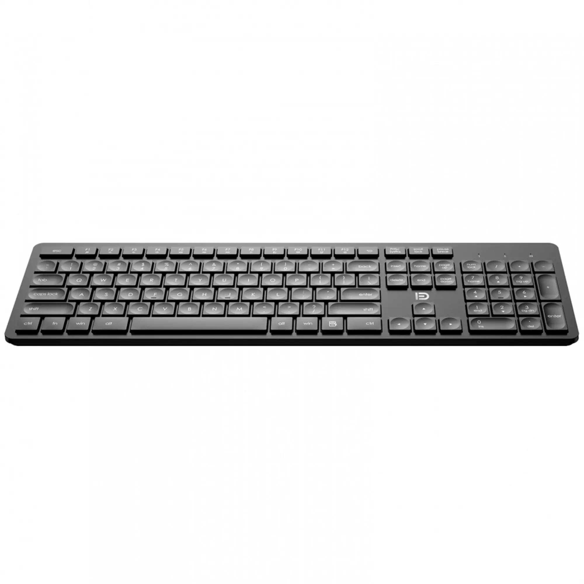 2.4Ghz Wireless Keyboard Mac Windows 106 Key Concave Keycap - Black