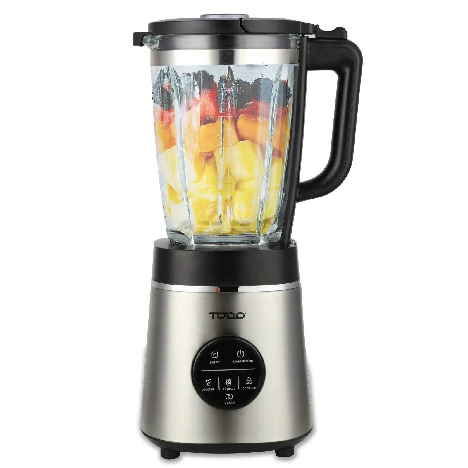 Todo 1.75L Commercial Electric Blender 1000W Glass Jar Adjustable Speed Stainless Steel Body