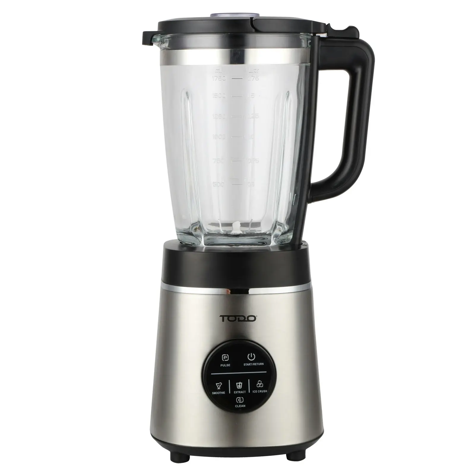 Todo 1.75L Commercial Electric Blender 1000W Glass Jar Adjustable Speed Stainless Steel Body