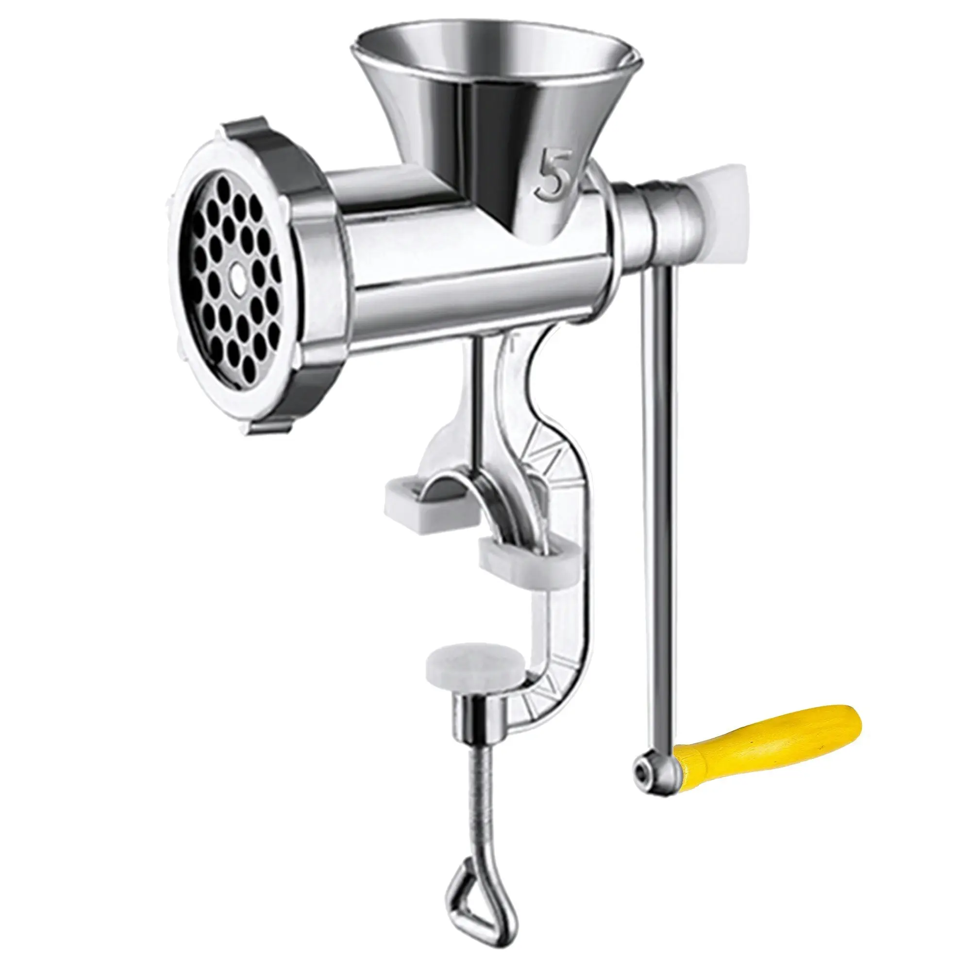 Hand Crank Meat Grinder Manual Mill Sausage Maker Tungsten Steel Blade No.5 Size