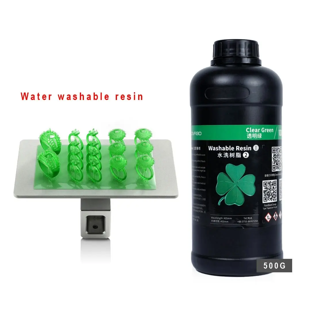 NOVA3D Water Washable Lower Odor Rapid Resin 405nm Photopolymer Resin for LCD 3D Printing Opaque Colour