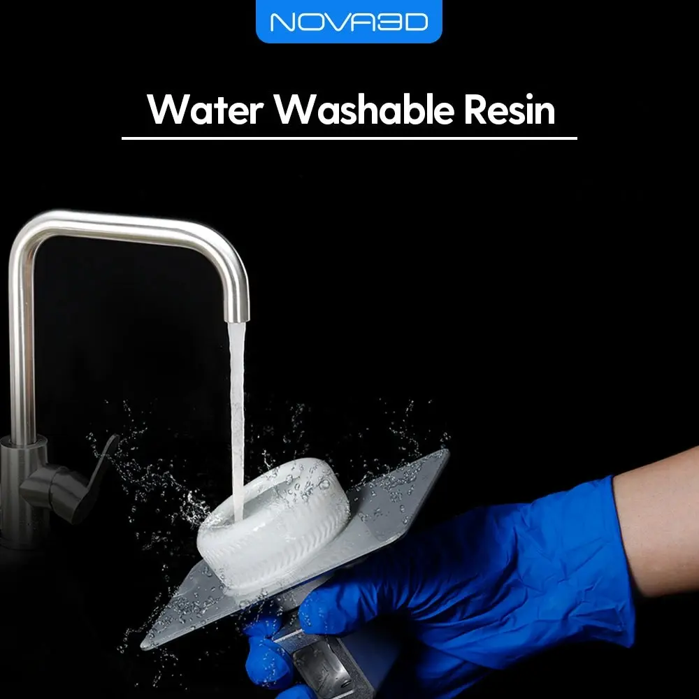 NOVA3D Water Washable Lower Odor Rapid Resin 405nm Photopolymer Resin for LCD 3D Printing Opaque Colour