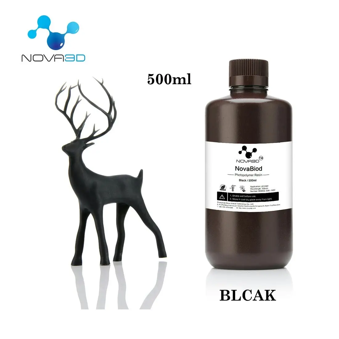 NOVA3D Rapid Resin 405nm UV Curing Resin for 3D Printing LCD Printer Opaque Colour